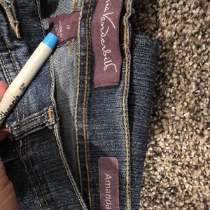 Gloria Vanderbilt Amanda Straight Leg Jeans - Dark Blue